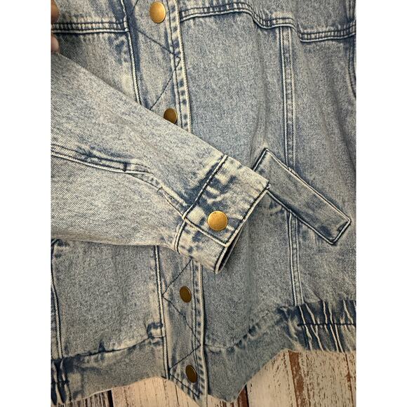 Mono B Women's Denim Jean Jacket Size M - Picture 4 of 7